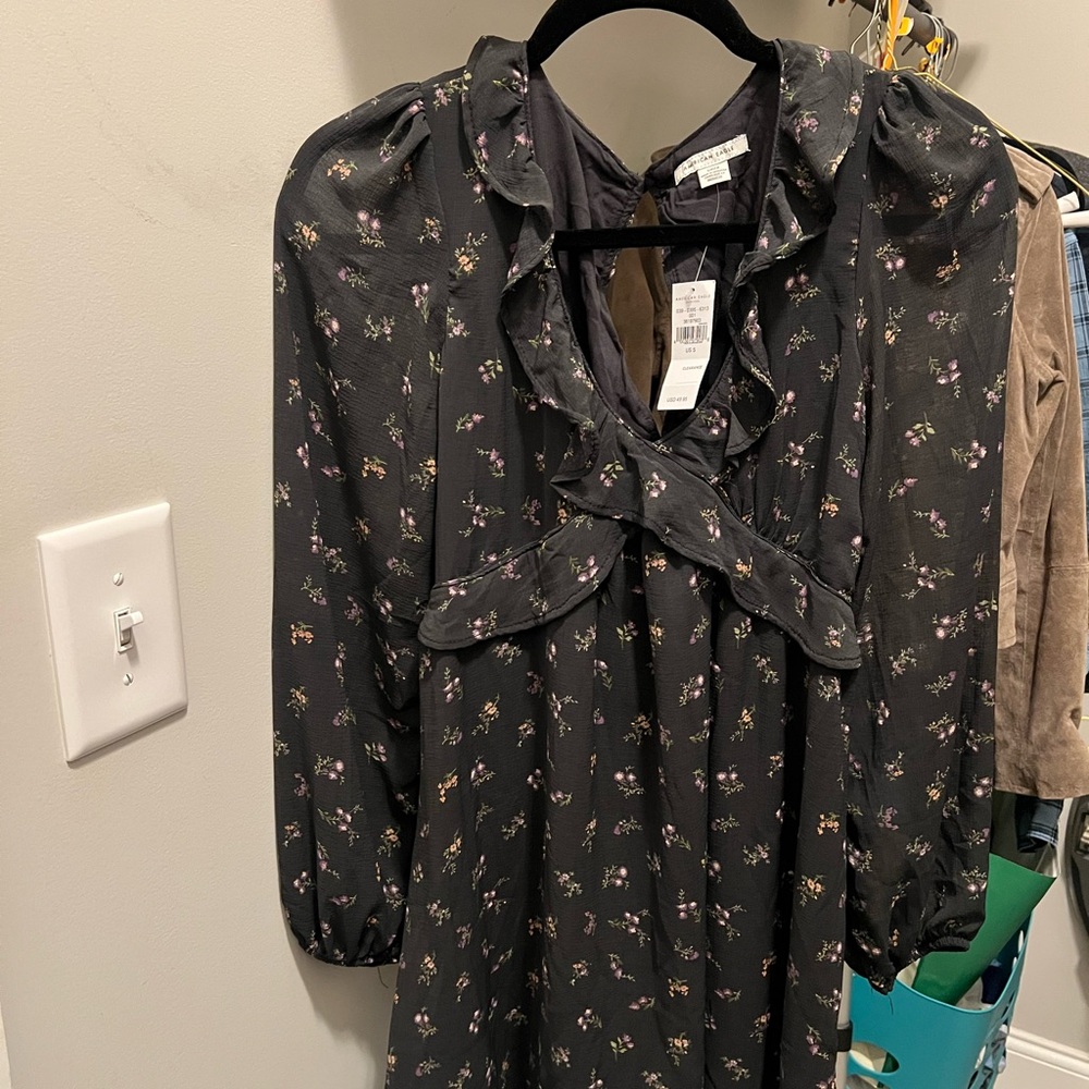 American Eagle Outfitters Black Floral dress NWT
